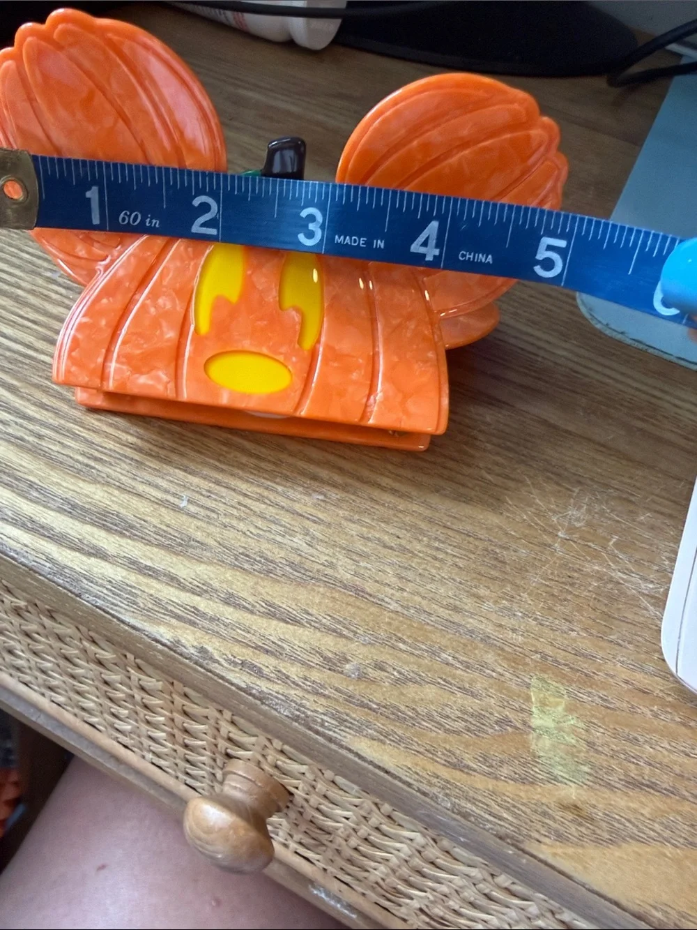 Mickey Orange Pumpkin Ear Hair Clip Disney Halloween part large